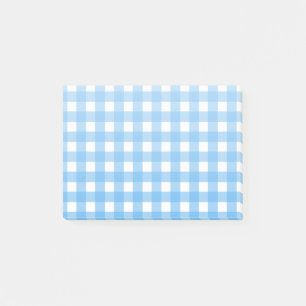 Post-it® En vichy bleu ciel