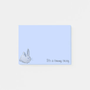 Post-it® en vichy lapin - bleu