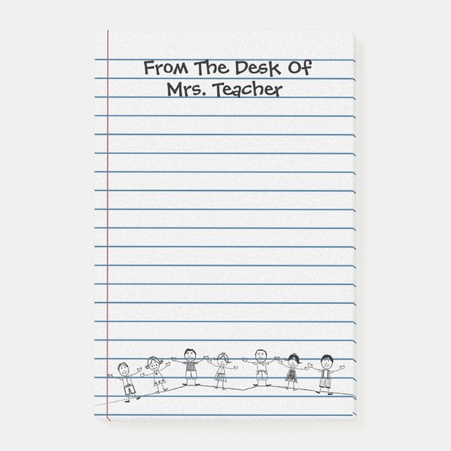 Post-it® Enfants de l'école mignonne après son (Devant)