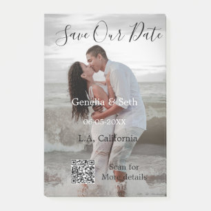 Post-it® Enregistrez la date code QR simple minimal détails