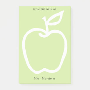 Post-it® Enseignant de pomme verte moderne du bureau de 4 x