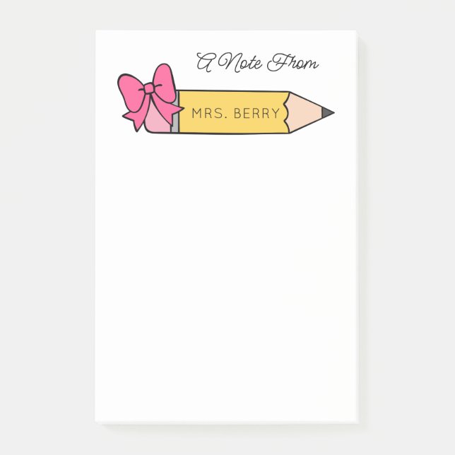 Post-it® Enseignant Une Note De Pencil Post It Notes (Devant)