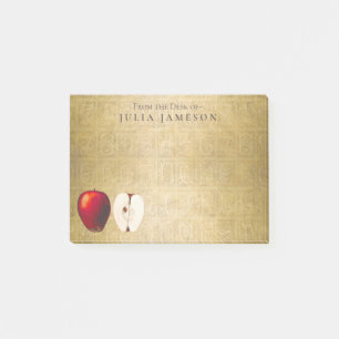 Post-it® Enseignant vintage Rouge et Pommes d'or 4x3