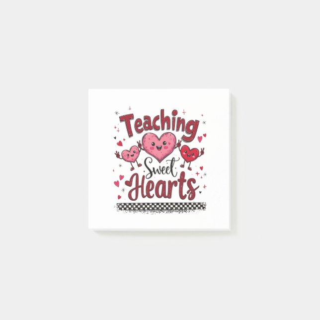 Post-it® Enseigner les Coeurs Doux Funny Enseignant de Vale (Devant)