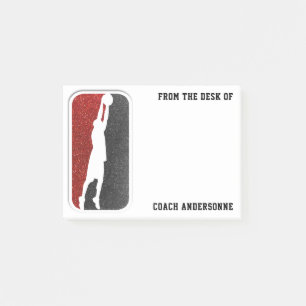 Post-it® Entraîneur de basket-ball rouge et noir