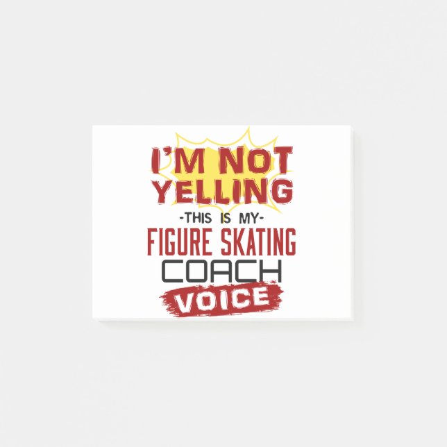 Post-it® Entraîneur de patinage Voix Funny Coach de patinag (Devant)