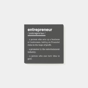 Post-it® Entrepreneur Definition Funny Business Owner Gift