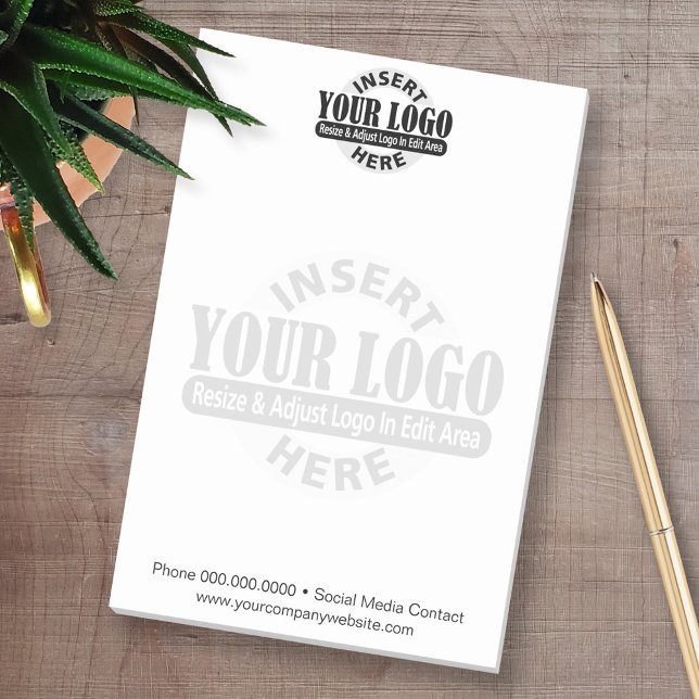 Post-it® Entreprise de base avec logo WATERMARK (Personalized Post-it notes - add your logo and other contact information)
