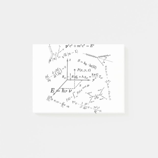 Post-it® Équations et formules de physique (Devant)