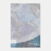 Espace Galaxy Aquarelle Lune Étoiles Personnalisée
