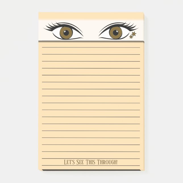 Post-it® Espionnage humoristique Brown yeux Noir (Devant)