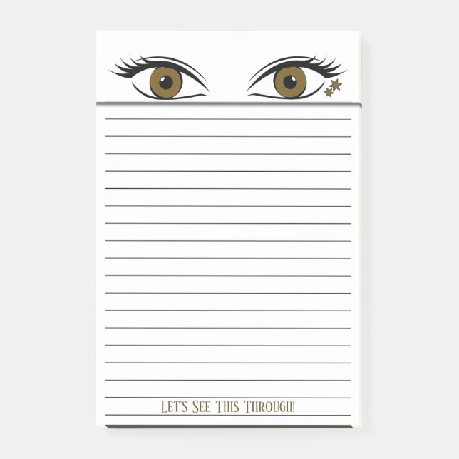 Post-it® Espionnage humoristique Brown yeux Noir (Devant)