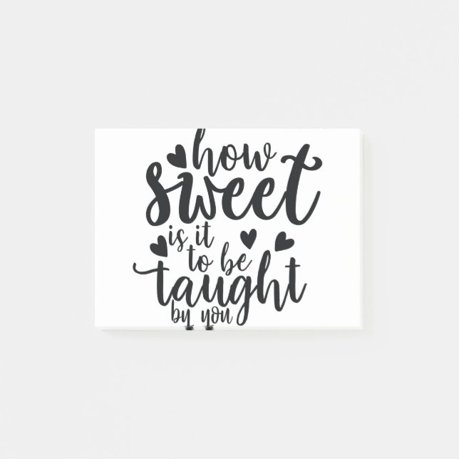 Post-it® est-ce que c'est doux que d'apprendre par vous (Devant)