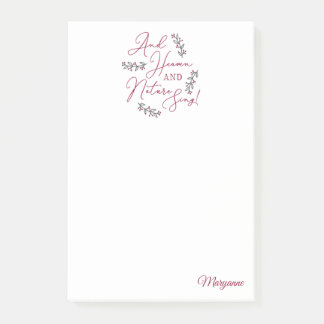 Post-it® Et le paradis et la nature chantent - Personnalisé