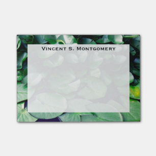 Post-it® Étang de nénuphars vert Monogram