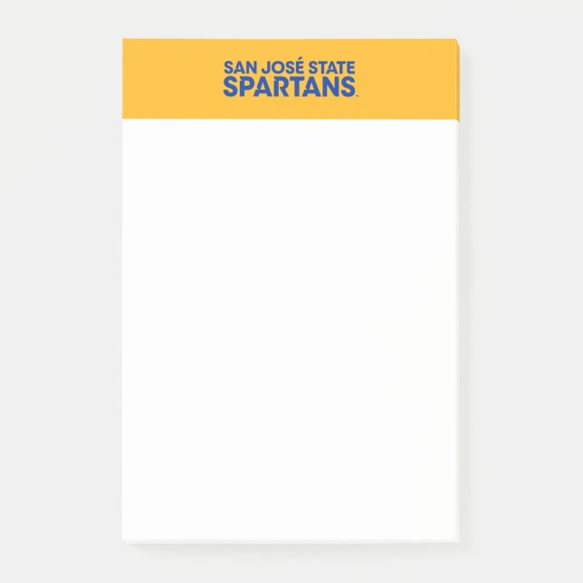 Post-it® État Spartans Wordmark de San Jose (Devant)