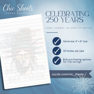 Post-it® États-Unis célébrant 250 ans de notes patriotiques