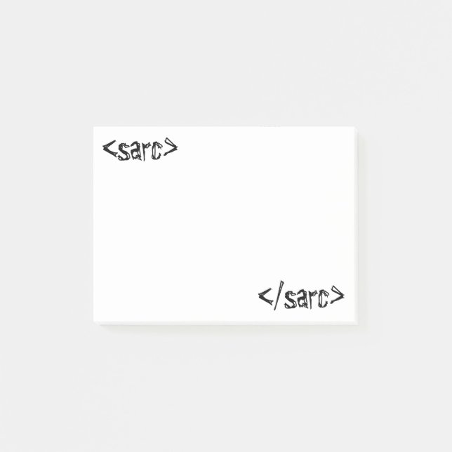 Post-it® Étiquette de code drôle de sarcasme (Devant)