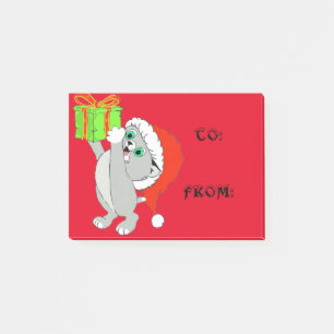 Post-it® Étiquettes cadeaux Christmas Kitten