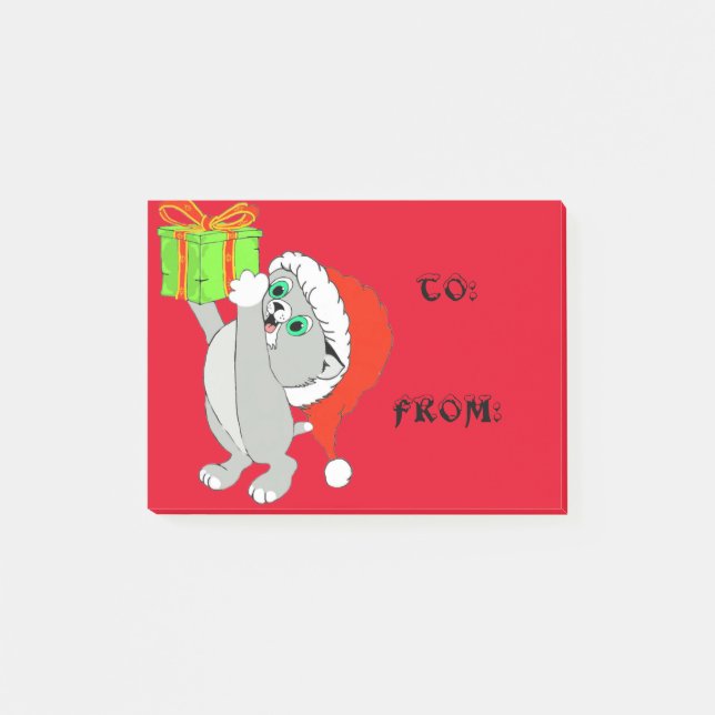 Post-it® Étiquettes cadeaux Christmas Kitten (Devant)