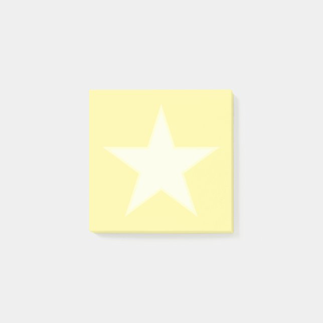 Post-it® Étoile sur jaune clair (Devant)