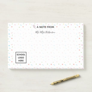 Post-it® Étoiles colorées de Confetti et professeur de plui