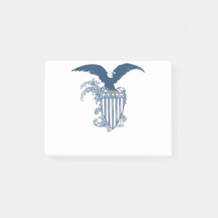 Post-it® Étoiles d'aigle vintage américain Stripes Shield