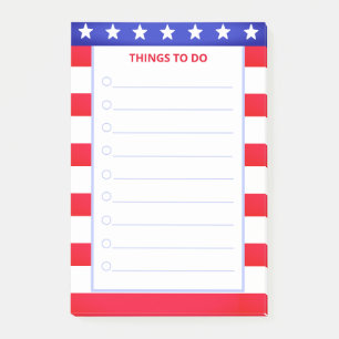Post-it® Étoiles élégantes, bandes rouges et blanches Chose