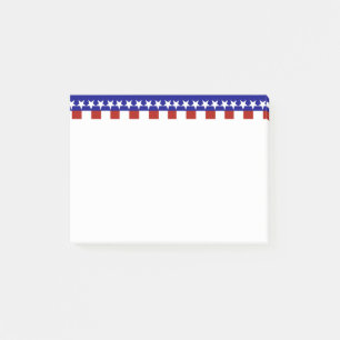 Post-it® Étoiles et bandes de rouge blanc et bleu