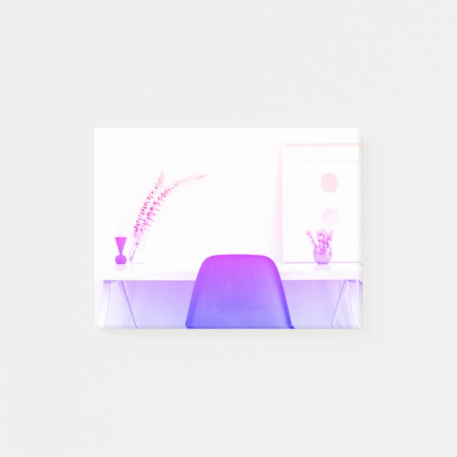 Post-it® Étude pourpre de chaise d'Ombre du bureau de (Devant)