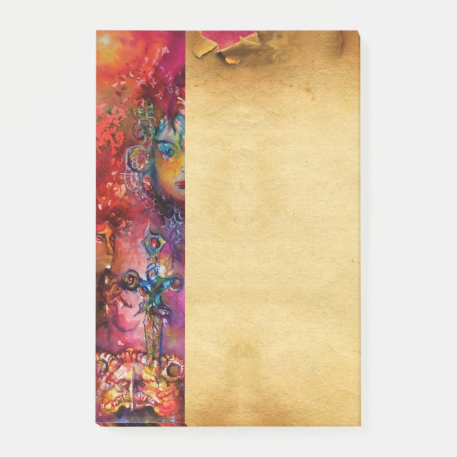 Post-it® EXCALIBUR, REINE DE MAGIC SWORD Antique Parchemin (Devant)