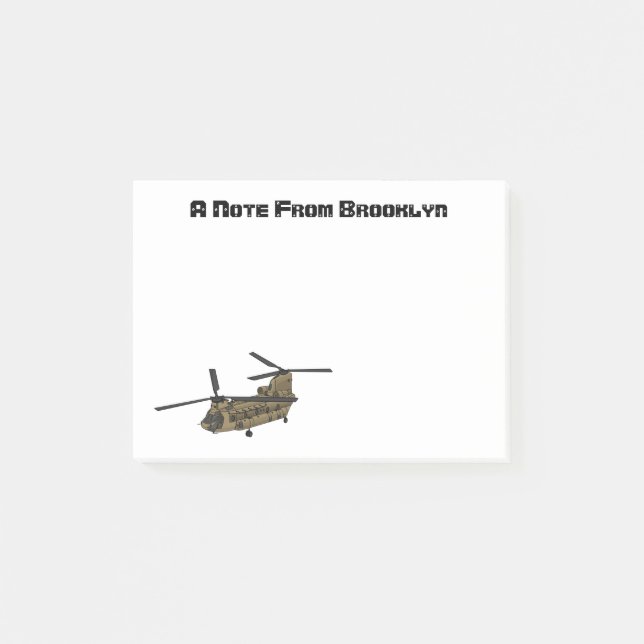 Post-it® Exemple d'hélicoptère militaire Chinook (Devant)