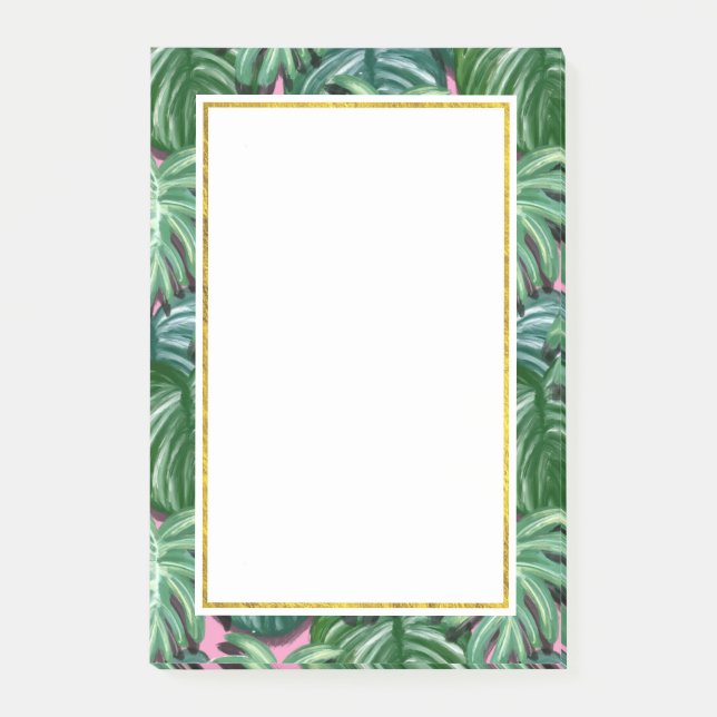 Post-it® Exotic Green Tropical Leaves (Devant)