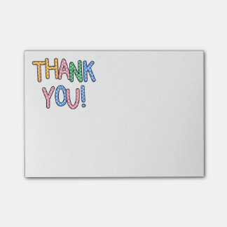Post-it® Expression des textes de point de polka de Merci