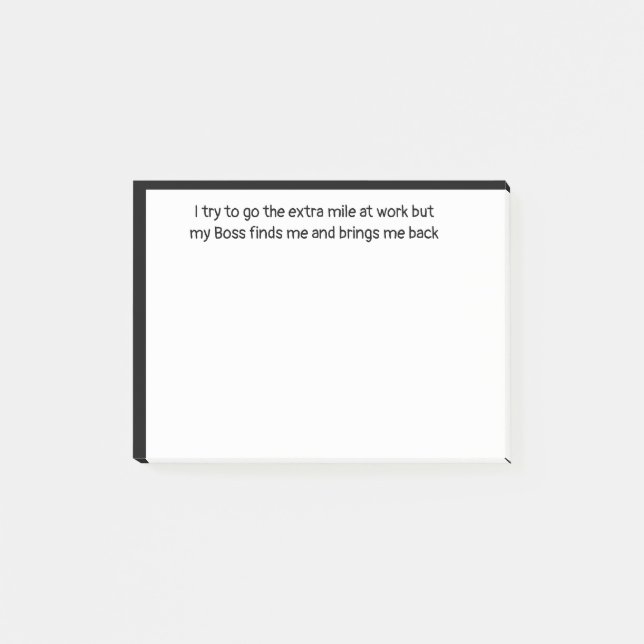 Post-it® Extra MIle at Work Boss me trouve me ramène (Devant)