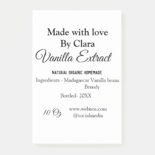 Post-it® Extrait de vanille fait maison ajouter les ingrédi