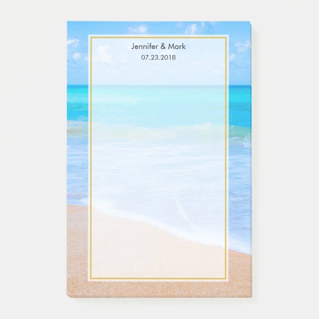 Post-it® Extraordinaire Beach Tropical Scene Photo Mariage (Devant)