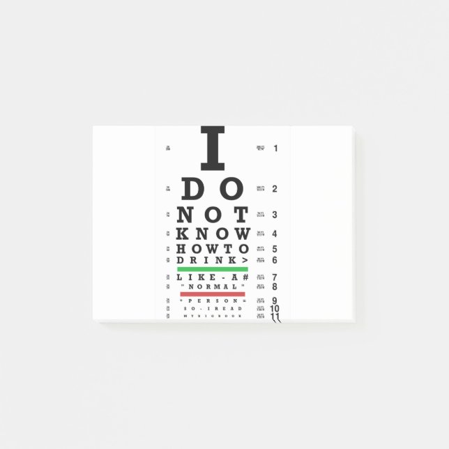 Post-it® Eye Exam - Cadeaux Sobers Hommes Femmes (Devant)
