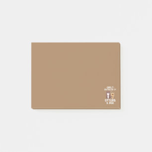 Post-it® Facilement Distrait Par Les Loutres Et Les Chiens 
