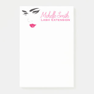 Post-it® Faire face à de longues cils rose lèvres Lash Exte