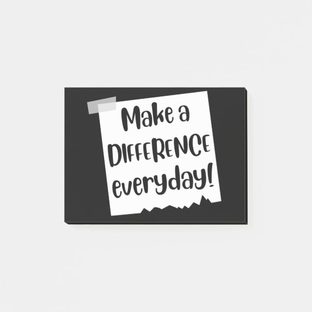 Post-it® Faire Une Différence Tous Les Jours (Devant)