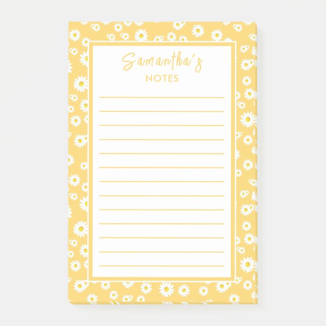 Post-it® Faisceaux de printemps de Boho jaune (Devant)