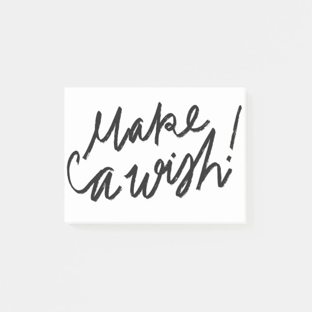 Post-it® Faites un voeu de calligraphie cursive (Devant)
