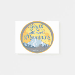 Post-it® Faith Move Mountains Christian Design