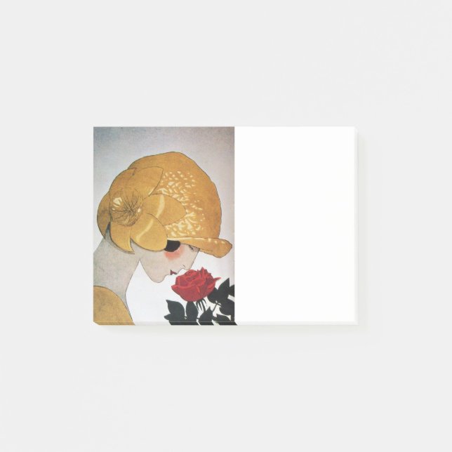 POST-IT® FAMILLE AVEC ROSE ROSE ROUGE (Devant)