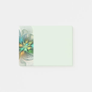 Post-it® Fantaisie Abstraite Moderne Fleur Fractale Colorée