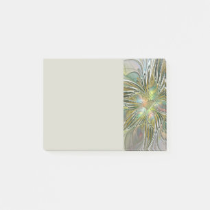 Post-it® Fantaisie florale Art fractal moderne Fleur avec o