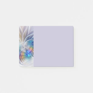 Post-it® Fantaisie florale, fleur fractale abstraite coloré