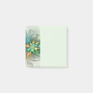 Post-it® Fantaisie Moderne Abstraite Fleur Fractale Colorée