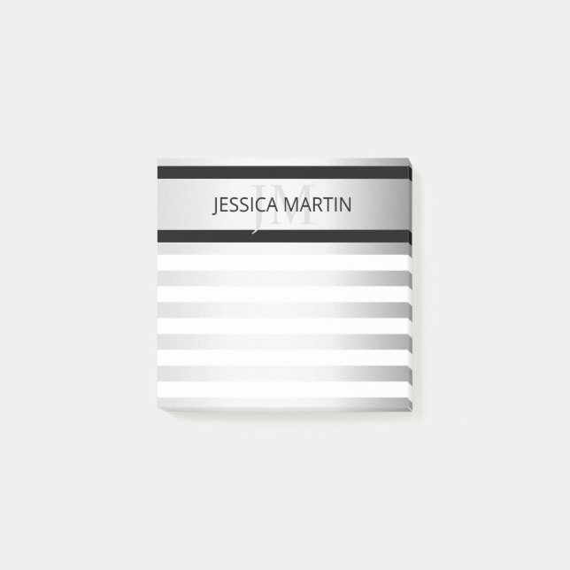 Post-it® Faux Contemporain Silver Ombre Grandes Tailles & N (Devant)